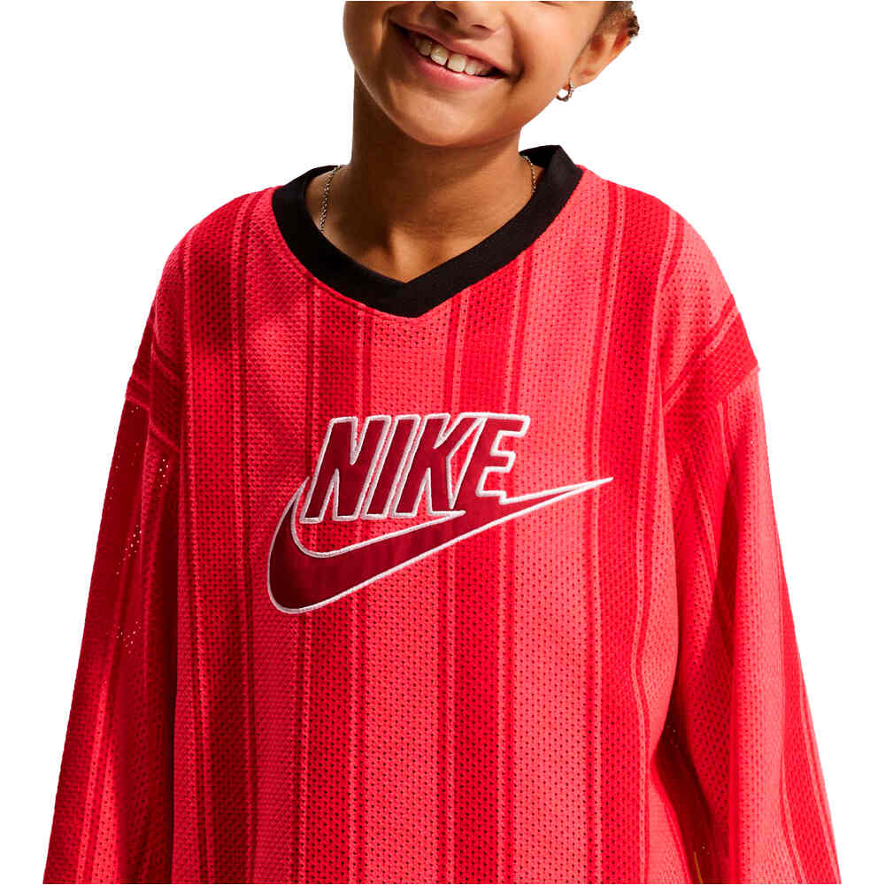 Nike camiseta manga larga niño K NSW MESH JERSEY LS TOP 03