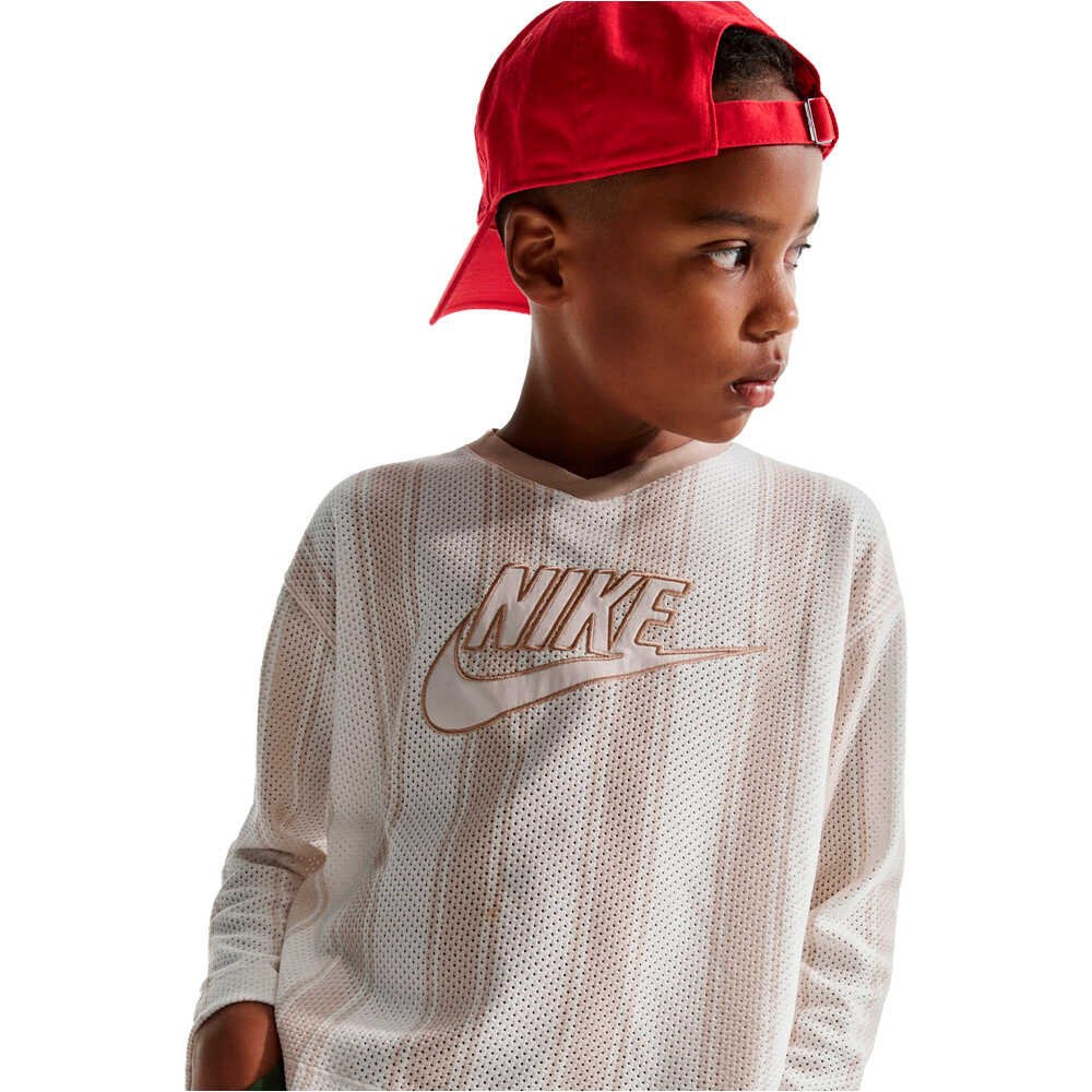 Nike camiseta manga larga niño K NSW MESH JERSEY LS TOP vista detalle