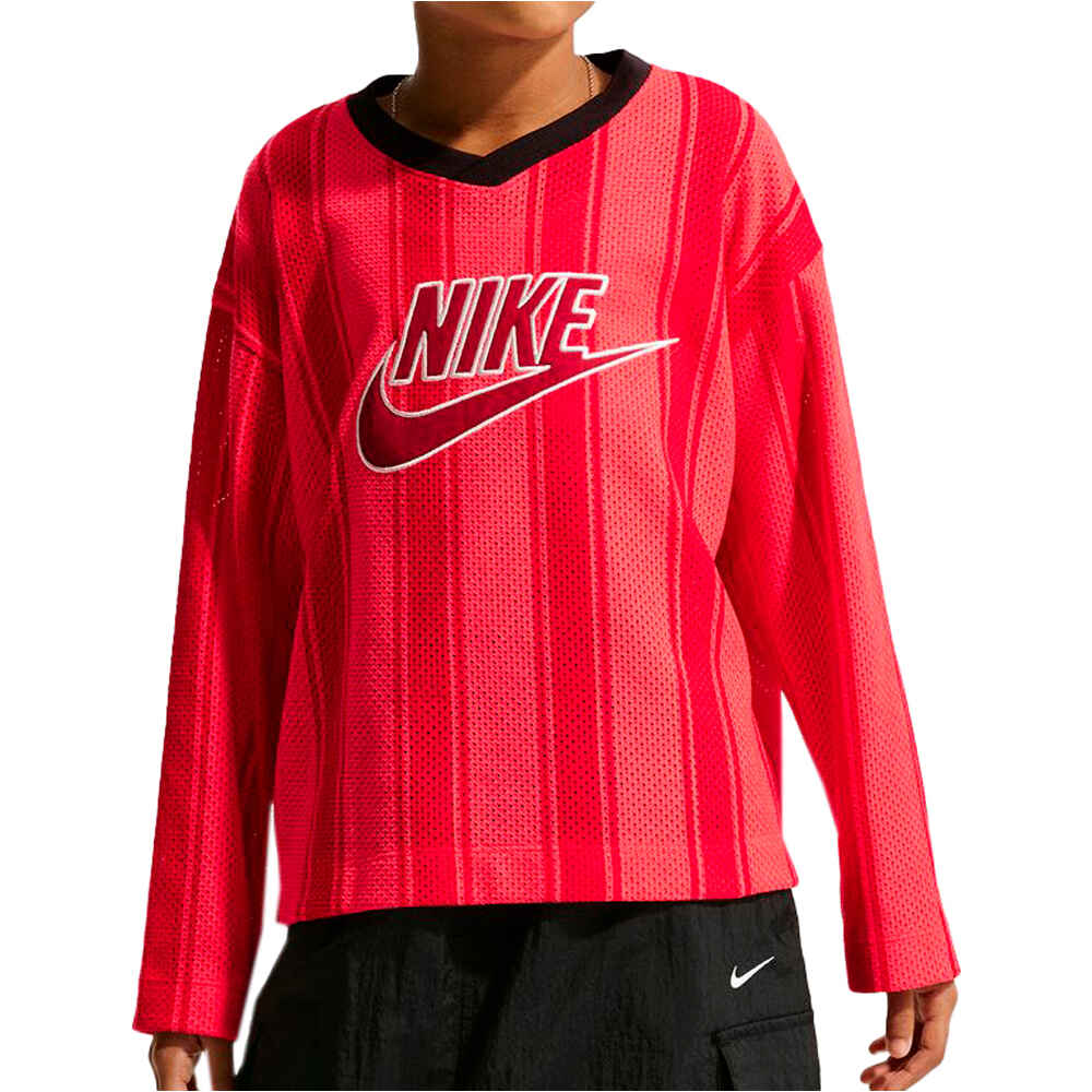 Nike camiseta manga larga niño K NSW MESH JERSEY LS TOP vista frontal