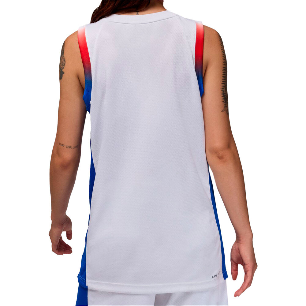 Nike camiseta oficial baloncesto FRA W NK LMTD JSY HM BLK O 24 vista trasera