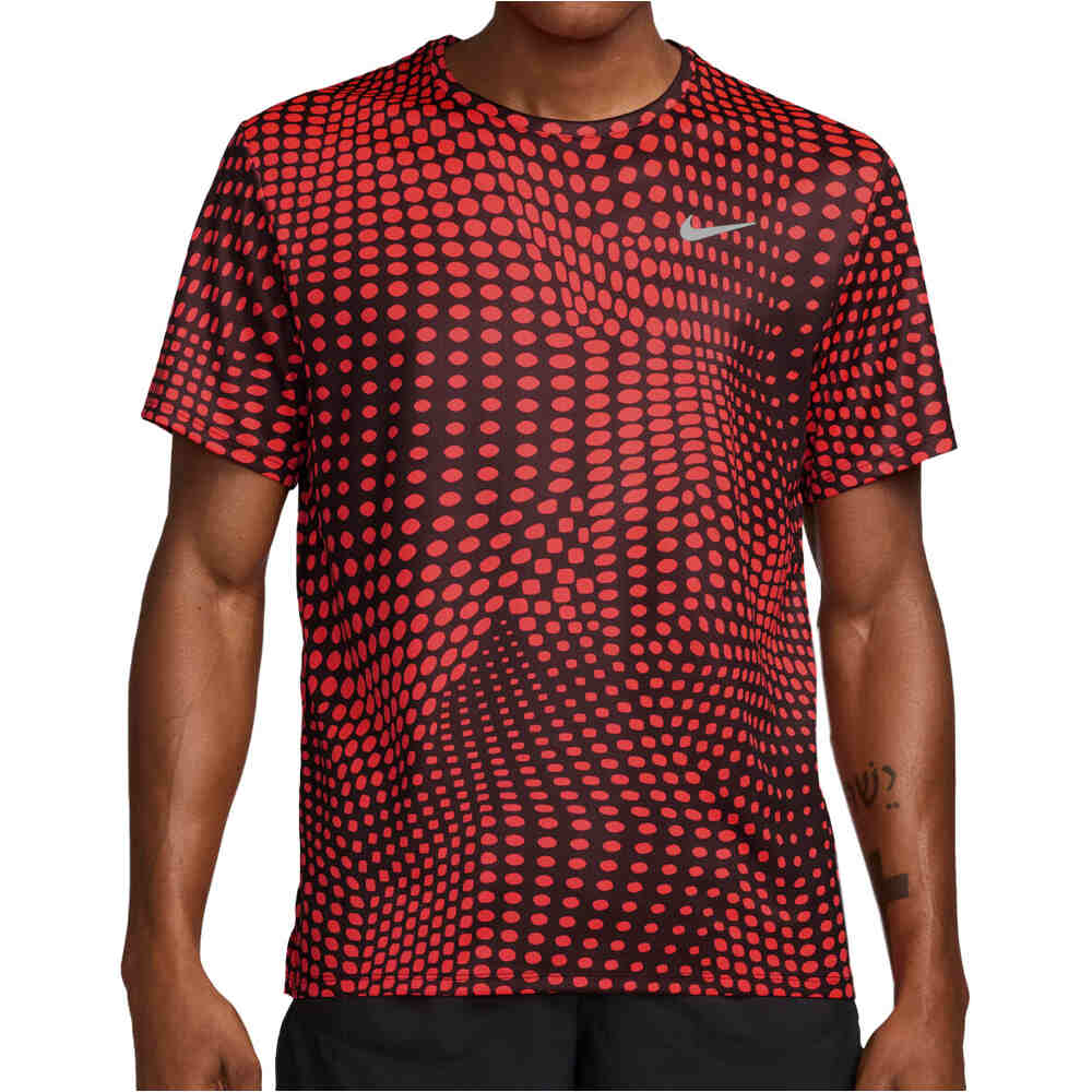 Nike camiseta técnica manga corta hombre M NK DF MILER PRNT/MAT EXT vista frontal