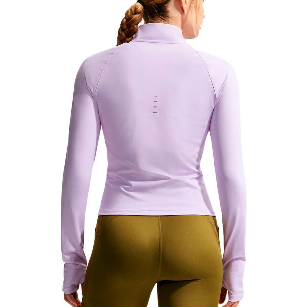 Nike camiseta técnica manga larga mujer W NK SWIFT DF FZ MDLYR vista trasera