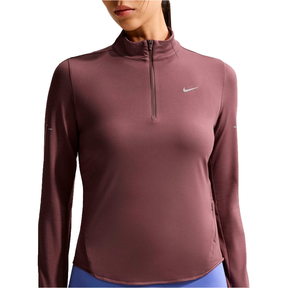 Nike camiseta técnica manga larga mujer W NK SWIFT DF UV HZ TOP vista detalle