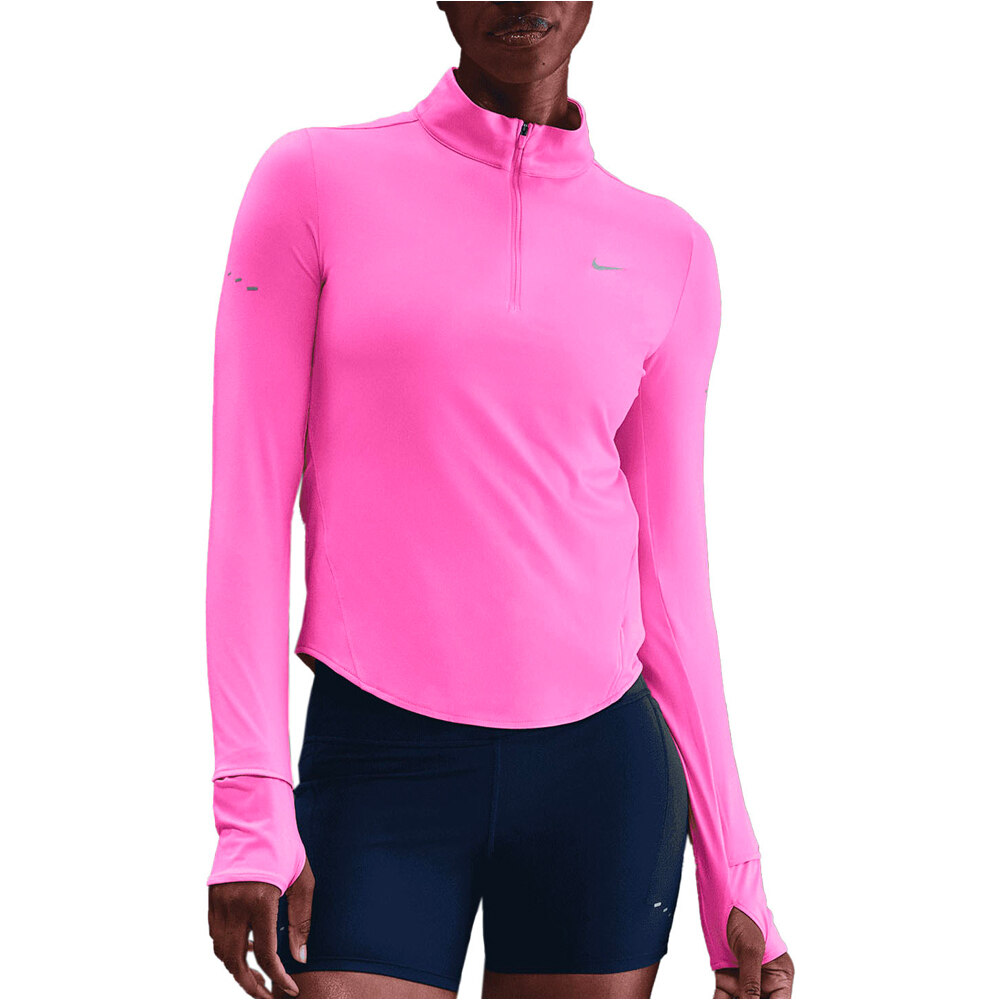 Nike camiseta técnica manga larga mujer W NK SWIFT DF UV HZ TOP vista frontal