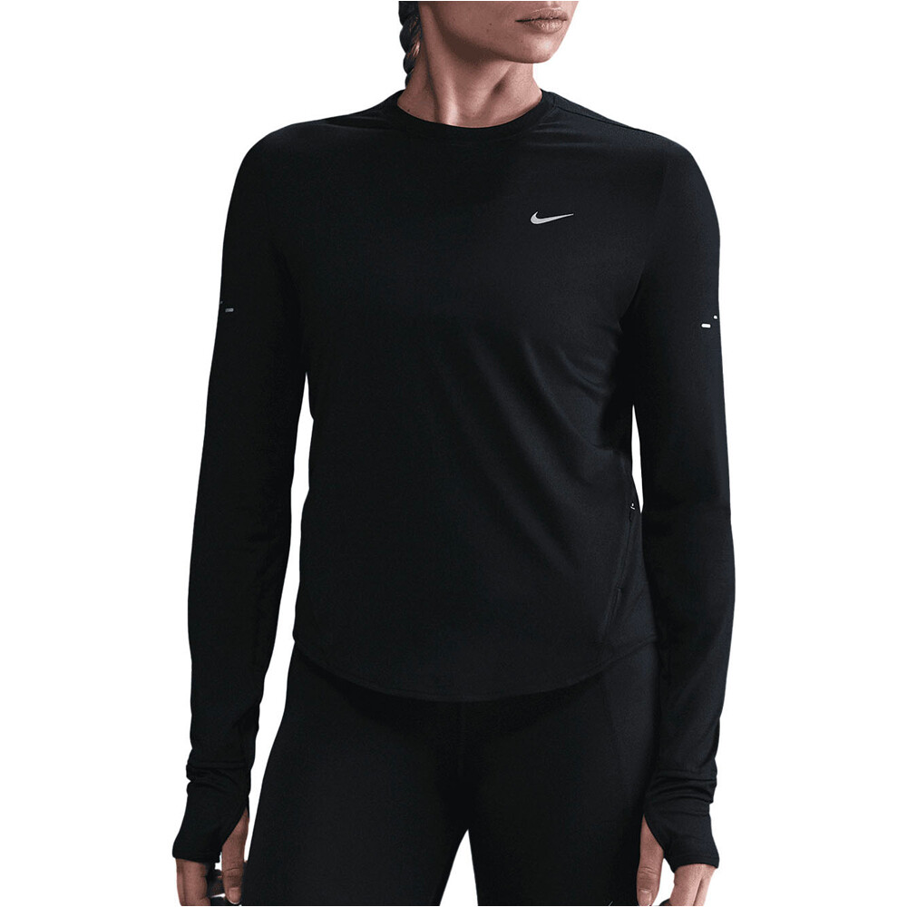 Nike camiseta técnica manga larga mujer W NK SWIFT DF UV LS CRW vista frontal