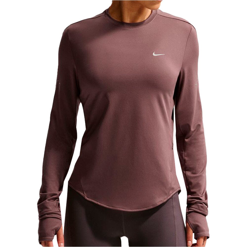 Nike camiseta técnica manga larga mujer W NK SWIFT DF UV LS CRW vista frontal