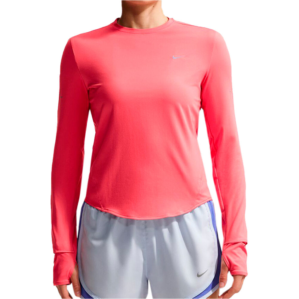 Nike camiseta técnica manga larga mujer W NK SWIFT DF UV LS CRW vista frontal