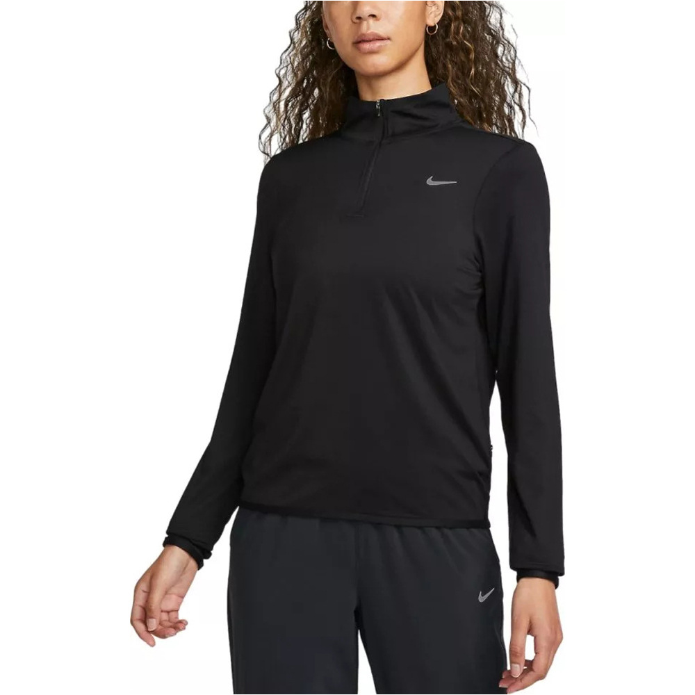 Nike camiseta técnica manga larga mujer W NK SWIFT ELMNT DF UV HZ TOP vista frontal