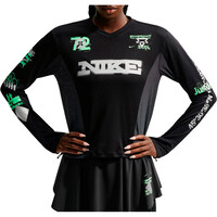 Nike camiseta técnica manga larga mujer W NK SWIFT JERSEY TOP LS NV vista detalle