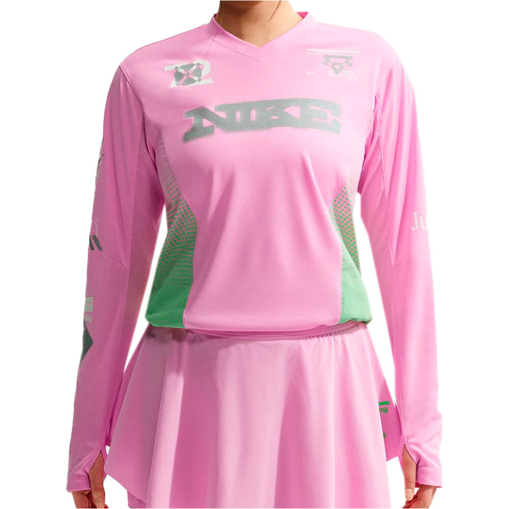 Nike camiseta técnica manga larga mujer W NK SWIFT JERSEY TOP LS NV vista frontal