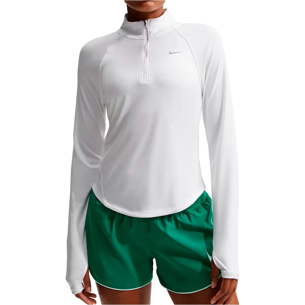 Nike camiseta técnica manga larga mujer W NK TEMPO SWSH HBR DF HZ TOP vista detalle