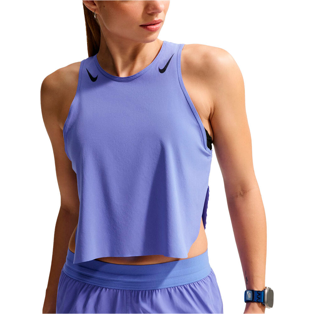 Nike camiseta técnica tirantes mujer W NK ARSWFT DFADV CROP TANK vista detalle