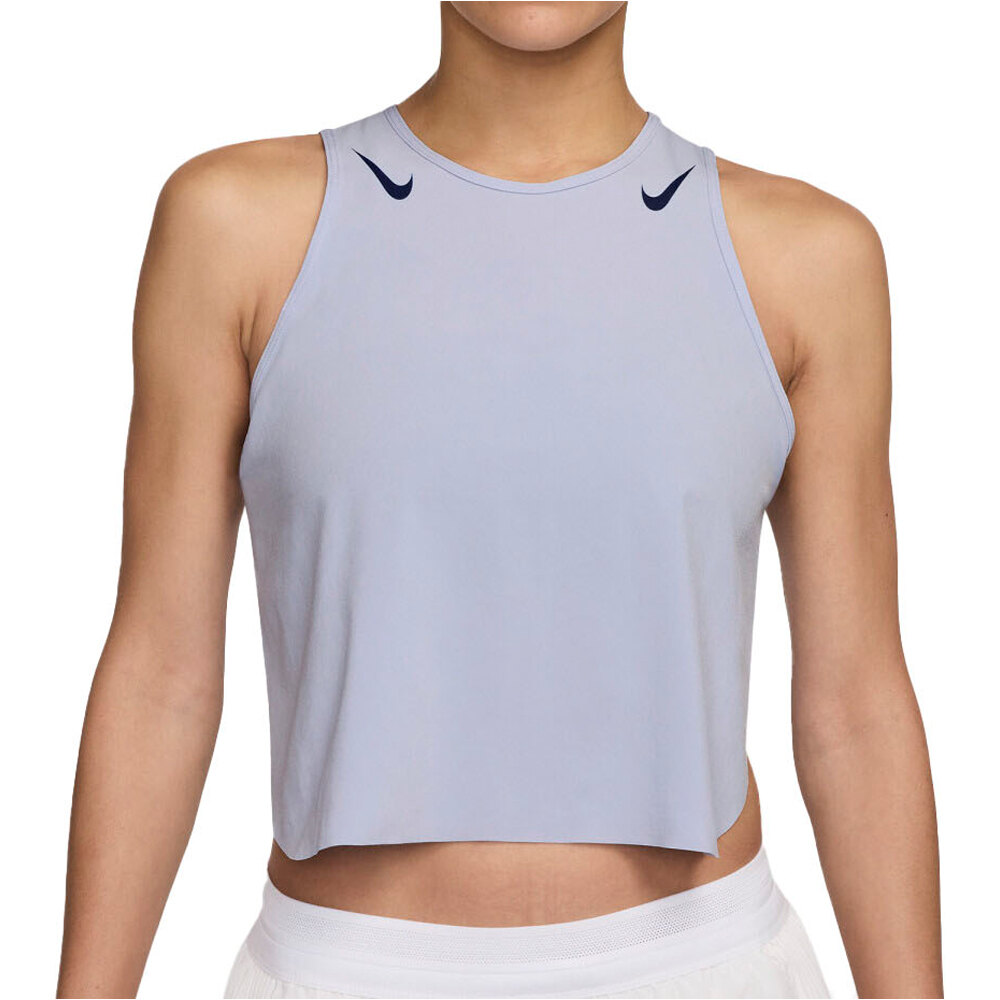 Nike camiseta técnica tirantes mujer W NK ARSWFT DFADV CROP TANK vista frontal