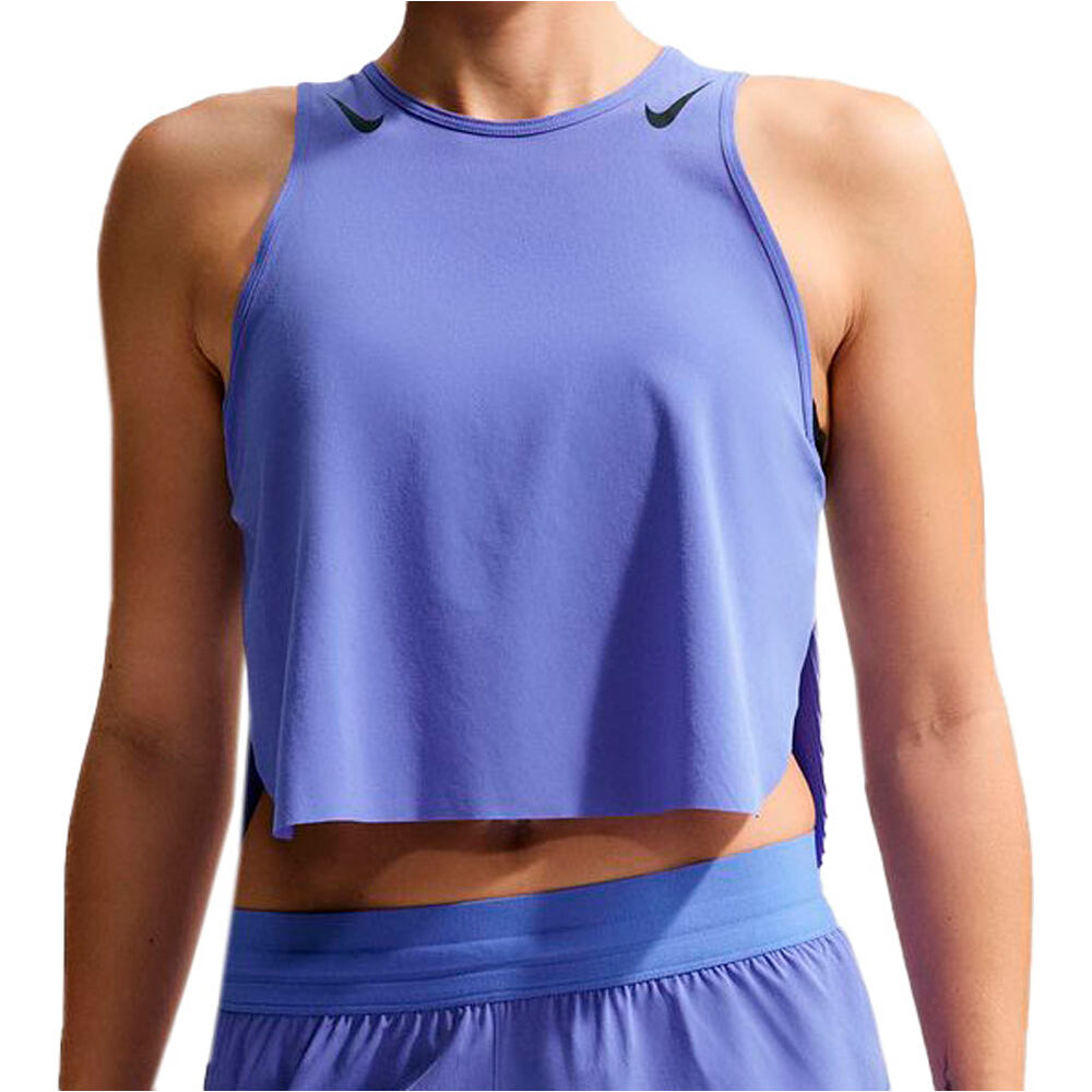 Nike camiseta técnica tirantes mujer W NK ARSWFT DFADV CROP TANK vista frontal