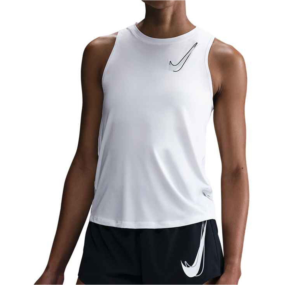 Nike camiseta técnica tirantes mujer W NK ONE SWSH HBR DF TANK vista frontal