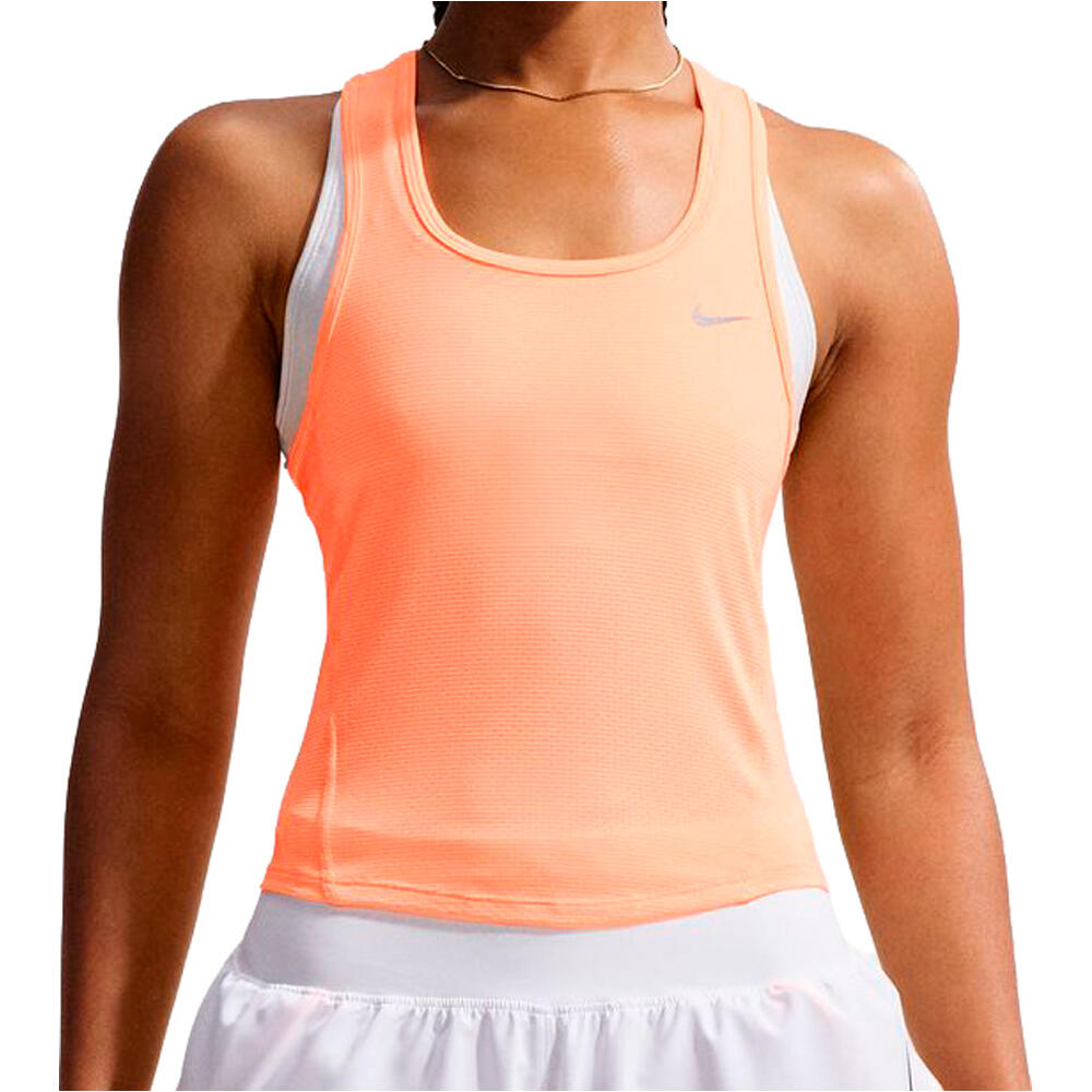 Nike camiseta técnica tirantes mujer W NK TEMPO DF CRP MESH TANK vista frontal