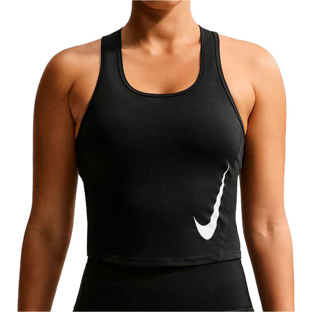 Nike camiseta técnica tirantes mujer W NK TEMPO SWOOSH RUN DF TANK vista frontal