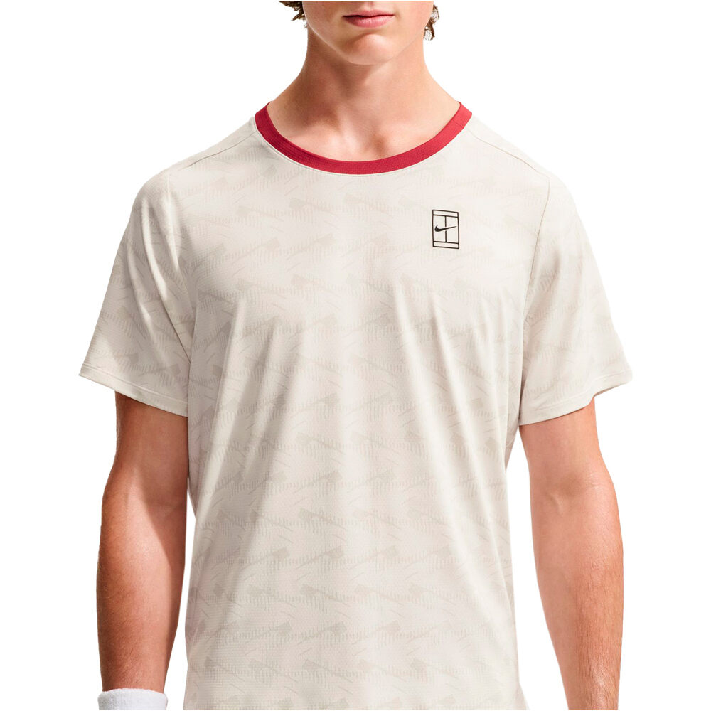 Nike camiseta tenis manga corta hombre M NKCT DF ADVTG TOP PRT vista detalle