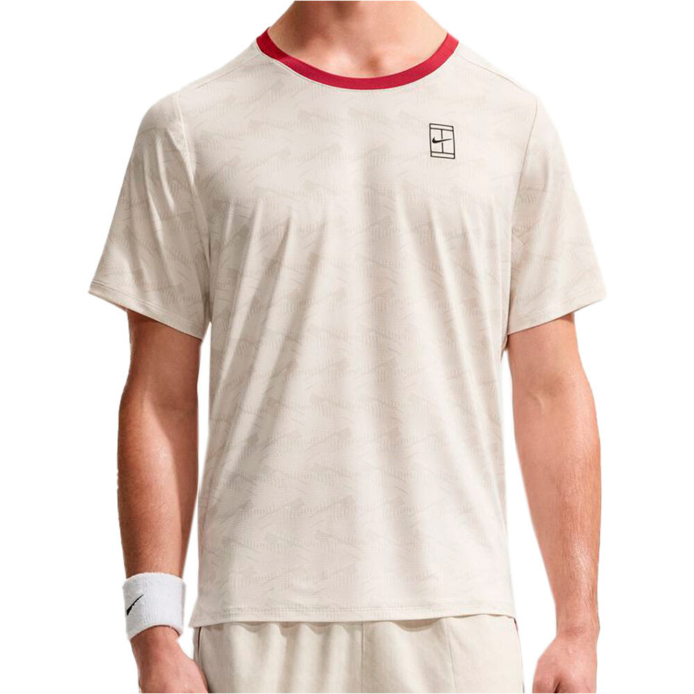 Nike camiseta tenis manga corta hombre M NKCT DF ADVTG TOP PRT vista frontal