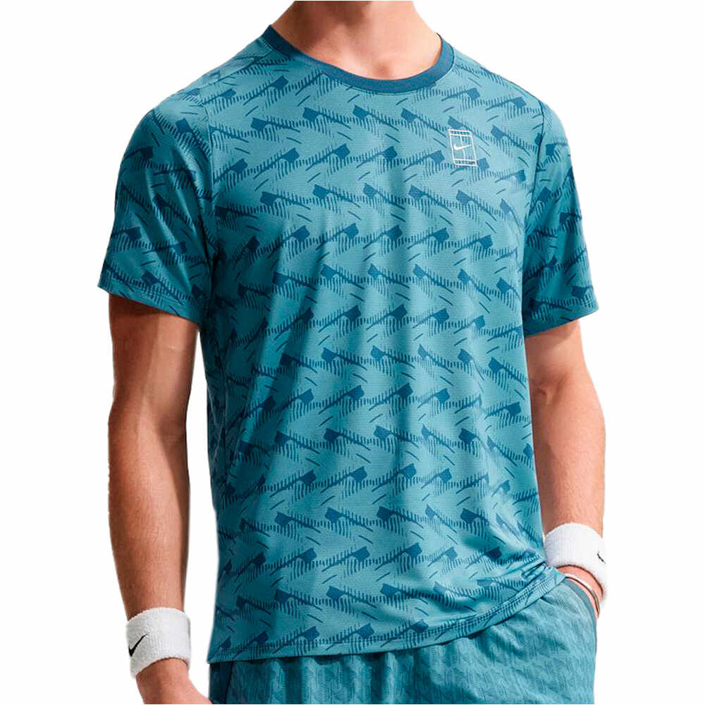 Nike camiseta tenis manga corta hombre M NKCT DF ADVTG TOP PRT vista frontal