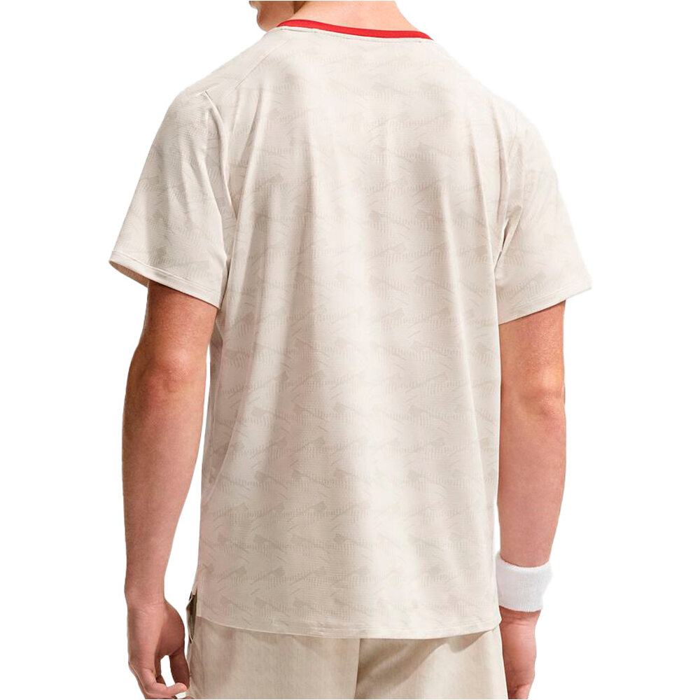 Nike camiseta tenis manga corta hombre M NKCT DF ADVTG TOP PRT vista trasera