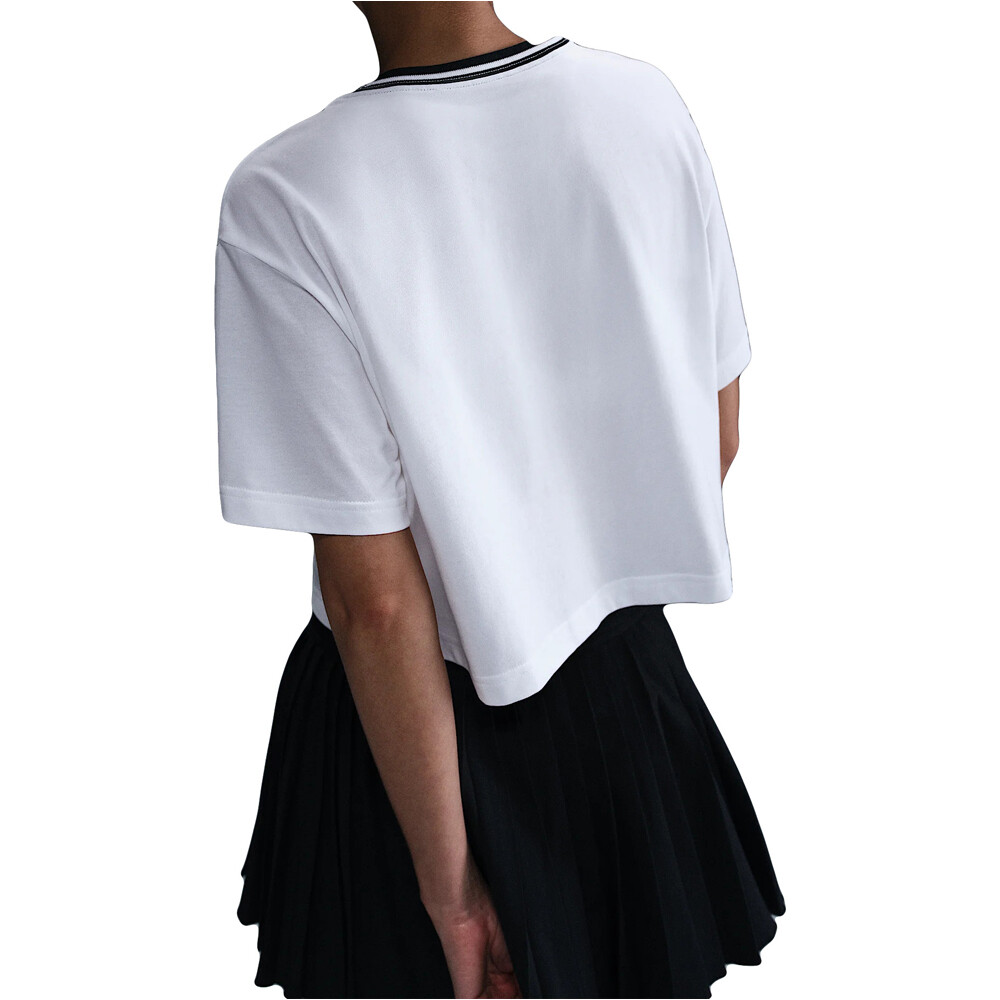 Nike camiseta tenis manga corta mujer W NK DF HERTAGE SS CROP TEE vista trasera