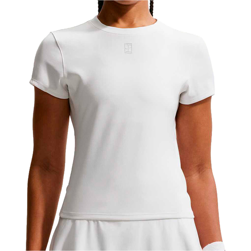 Nike camiseta tenis manga corta mujer W NKCT DF ADVTG SS TOP vista frontal