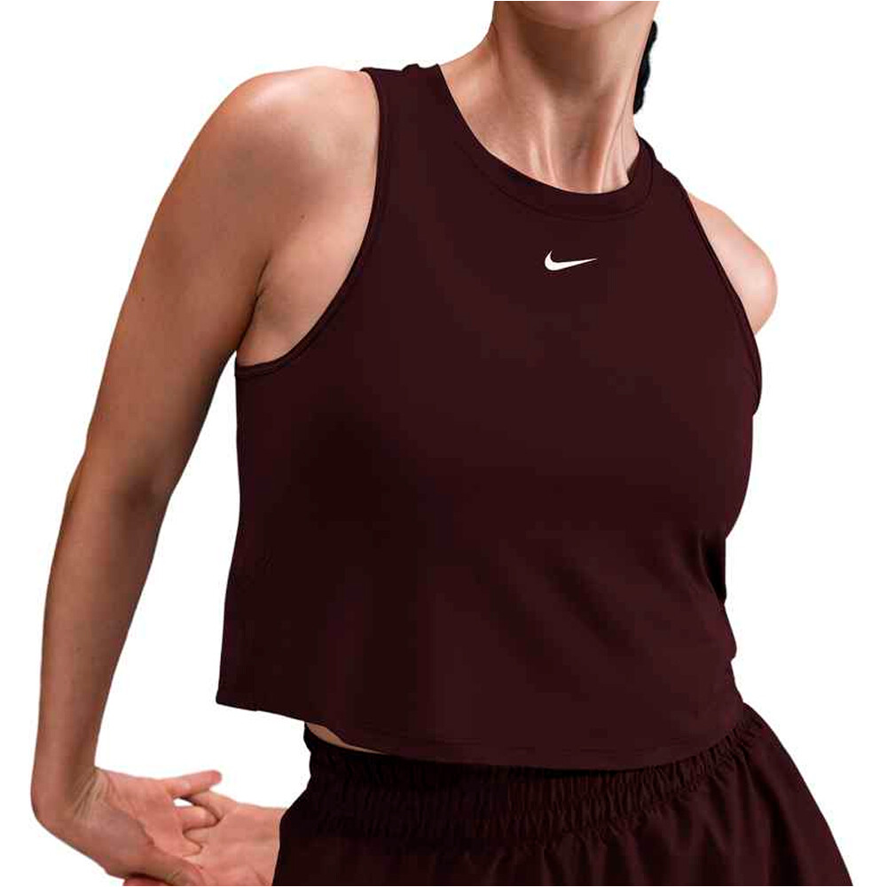Nike camiseta tirantes fitness mujer W NK ONE CLASSIC DF CRP TNK WT vista frontal