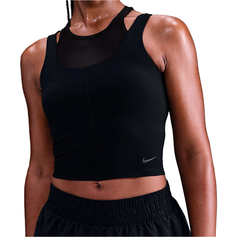 Nike camiseta tirantes fitness mujer W NK ONE DF FTTD TANK CPSL vista frontal