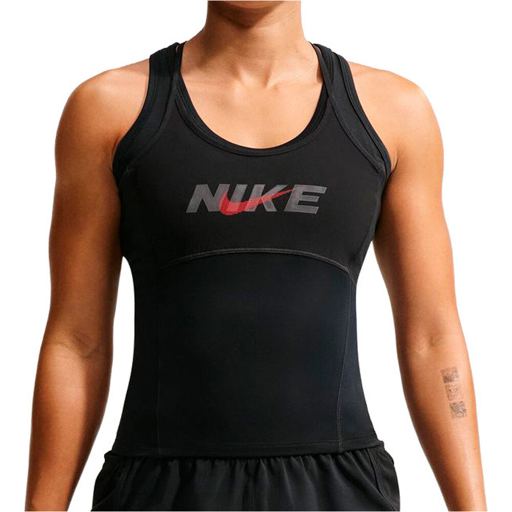 Nike camiseta tirantes fitness mujer W NK ONE DF TANK CPSL B vista frontal