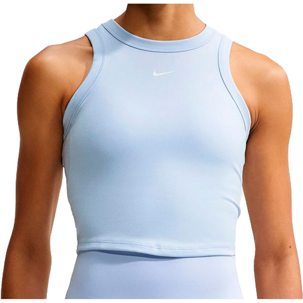 Nike camiseta tirantes fitness mujer W NK ONE FITTED DF CROP TANK vista frontal