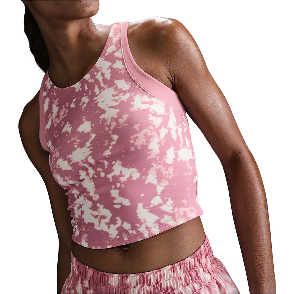 Nike camiseta tirantes fitness mujer W NK ONE FITTED DF TANK AOP vista frontal