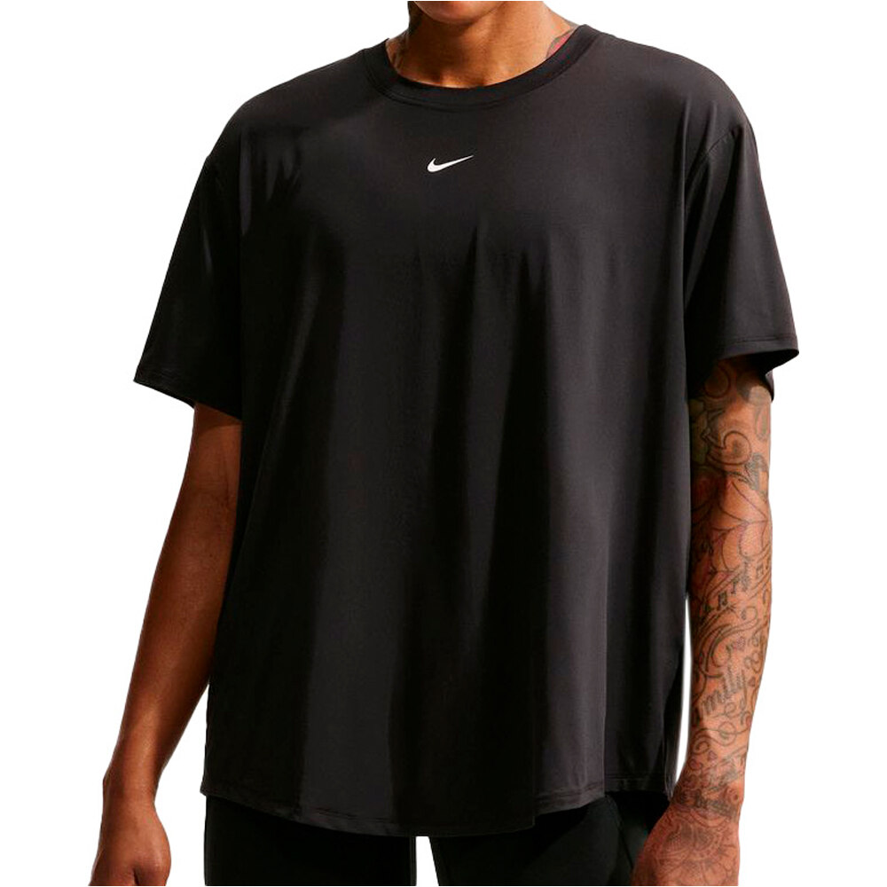 Nike camiseta tirantes fitness mujer W NK1 DF TIE BACK SS vista frontal