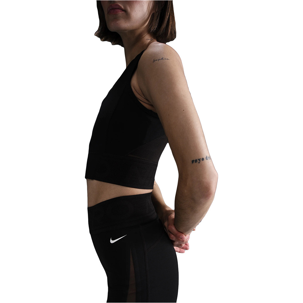 Nike camiseta tirantes fitness mujer W NP DF CROP TANK GG vista detalle