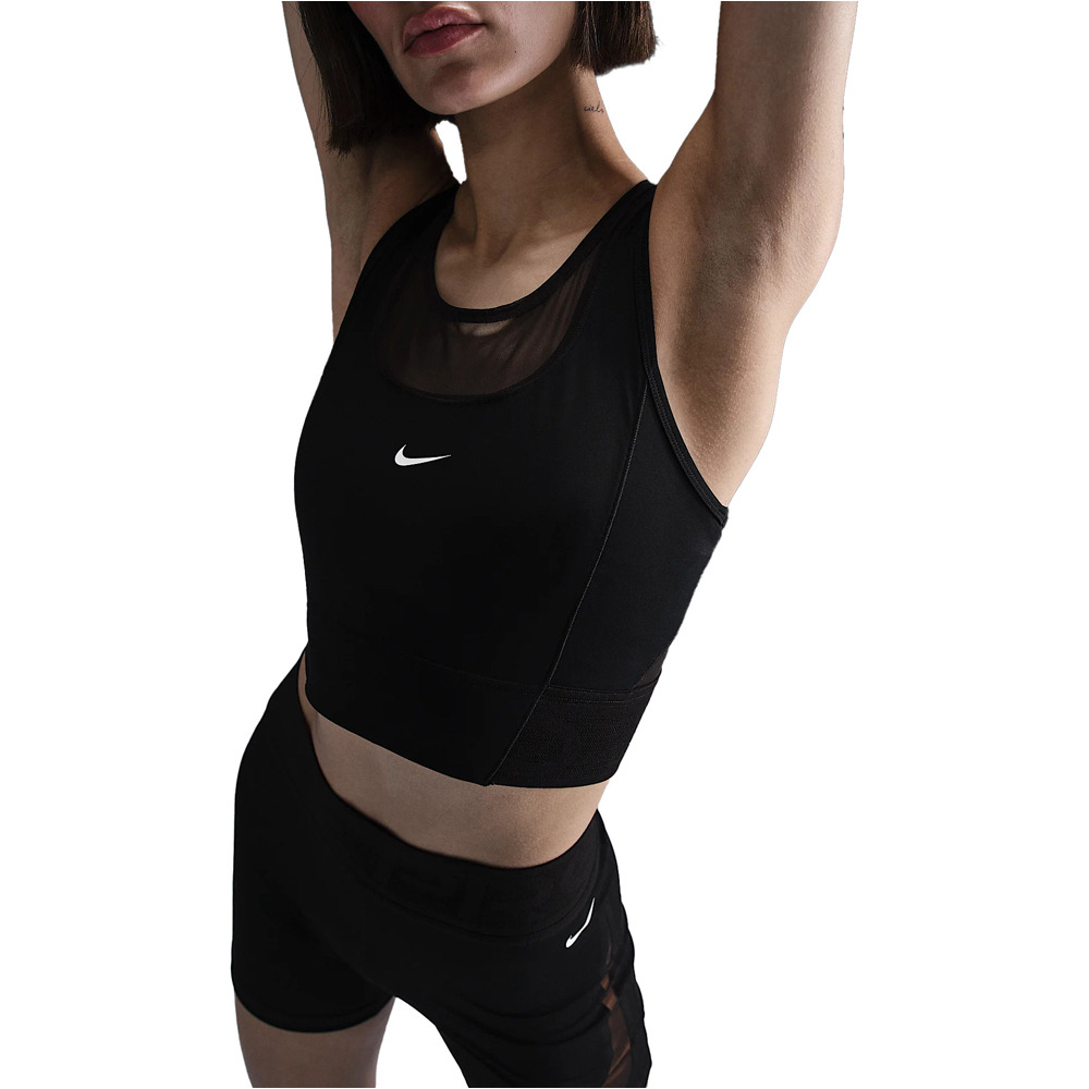 Nike camiseta tirantes fitness mujer W NP DF CROP TANK GG vista frontal