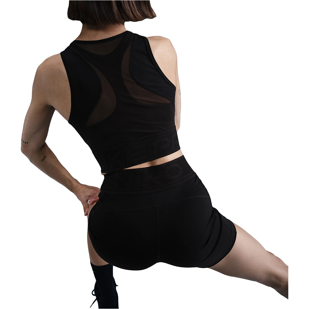 Nike camiseta tirantes fitness mujer W NP DF CROP TANK GG vista trasera