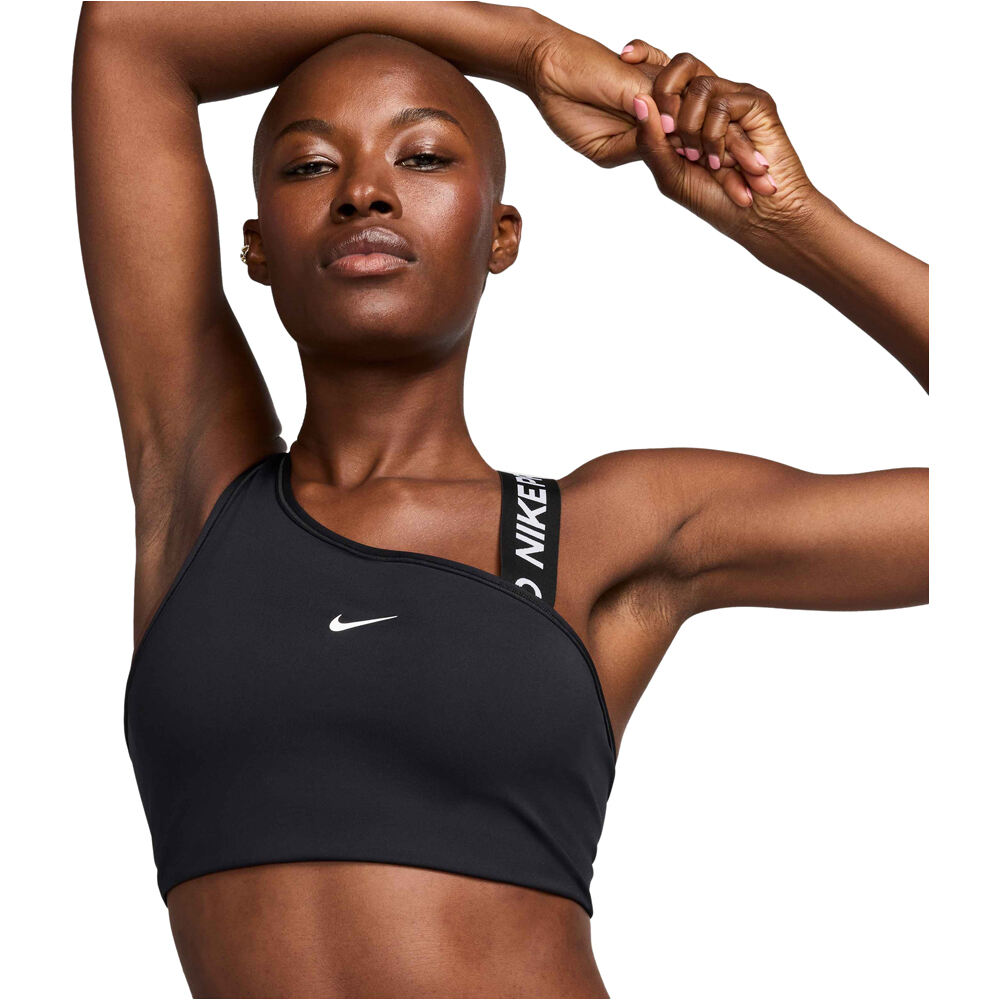 Nike camiseta tirantes fitness mujer W NP SWOOSH MS ASYM BRA 03
