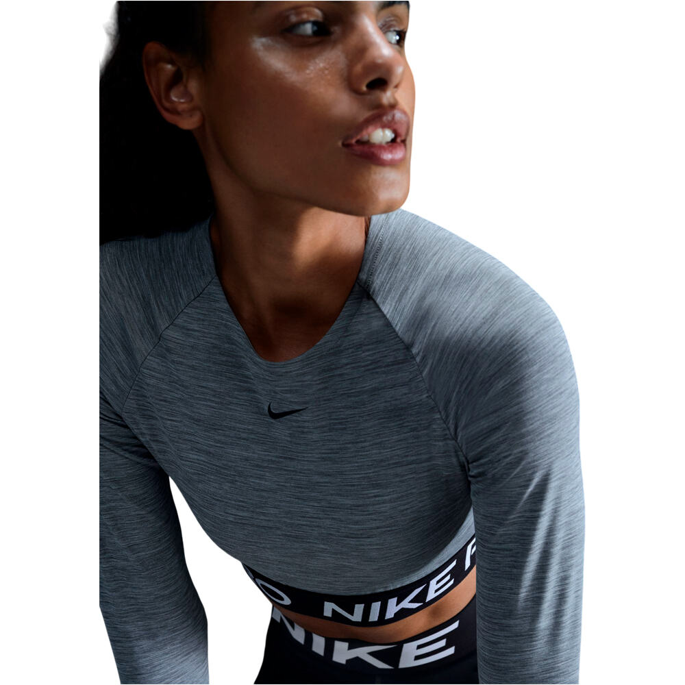 Nike camisetas fitness mujer NIKE PRO DF 365 CROP LS vista detalle