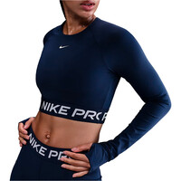 Nike camisetas fitness mujer NIKE PRO DF 365 CROP LS vista frontal