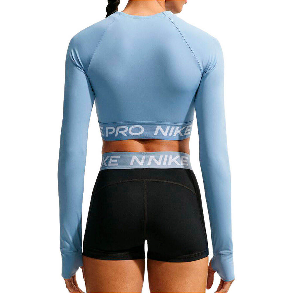 Nike camisetas fitness mujer NIKE PRO DF 365 CROP LS vista trasera