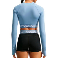 Nike camisetas fitness mujer NIKE PRO DF 365 CROP LS vista trasera