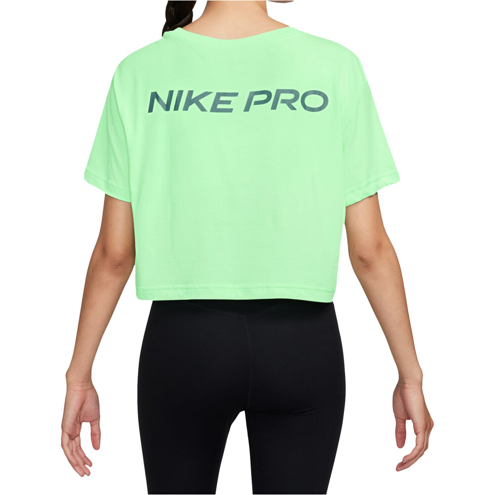 Nike camisetas fitness mujer W NK DF PRO SS CRP TEE vista trasera