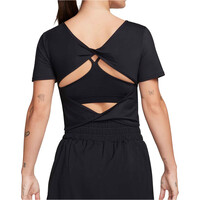 Nike camisetas fitness mujer W NK ONE CLASSIC DF TWST SS TP vista trasera