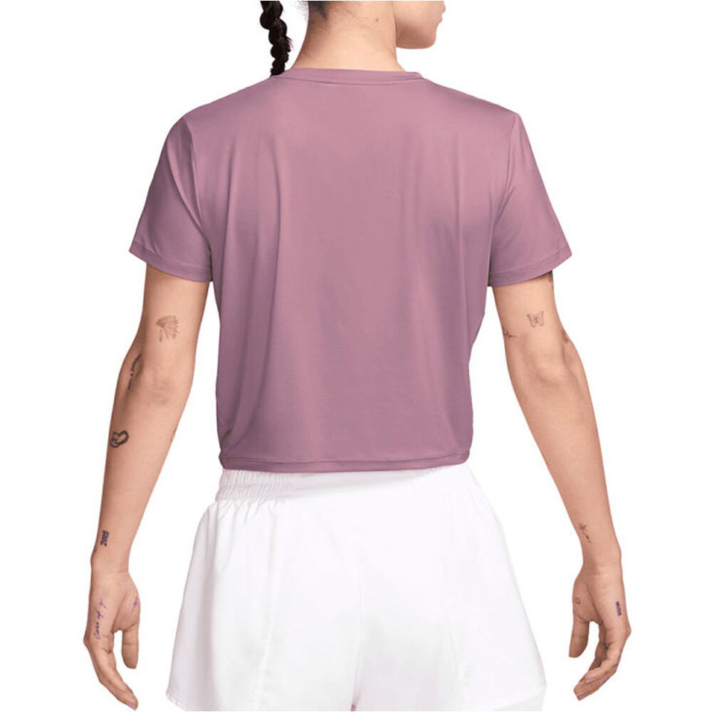 Nike camisetas fitness mujer W NK ONE CLASSIC TWST SS vista trasera
