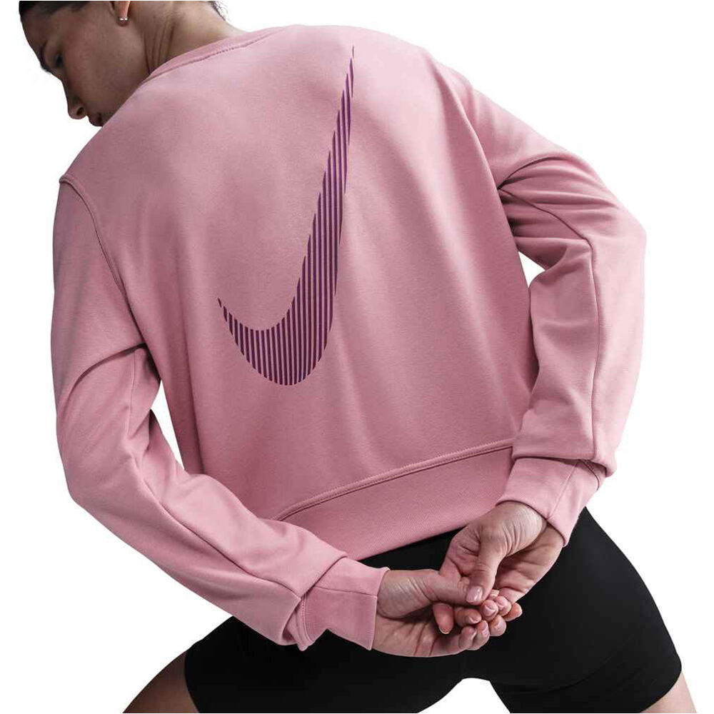 Nike camisetas fitness mujer W NK ONE DF CREW HBR TT vista trasera