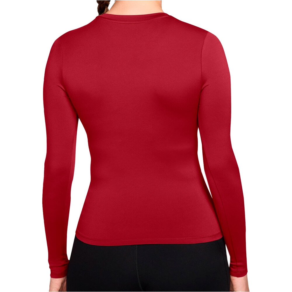 Nike camisetas fitness mujer W NK ONE DF FITTED LS TOP vista trasera