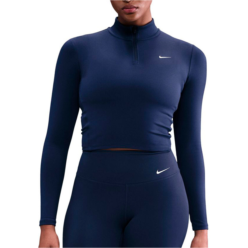 Nike camisetas fitness mujer W NK ONE DF QZ FTTD MDLYR vista frontal