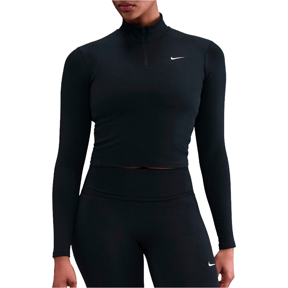 Nike camisetas fitness mujer W NK ONE DF QZ FTTD MDLYR vista frontal