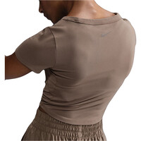 Nike camisetas fitness mujer W NK ONE FITTED DF SS TOP vista trasera
