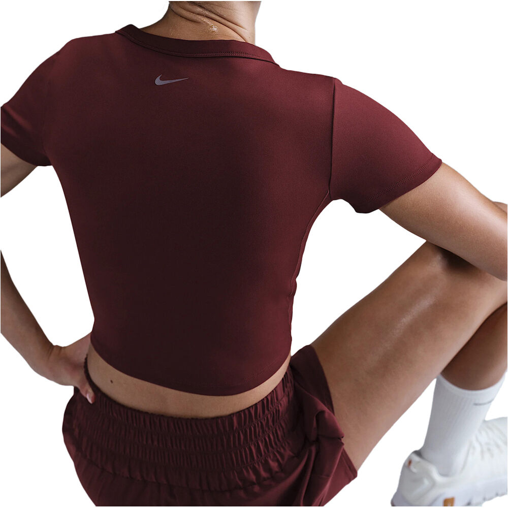 Nike camisetas fitness mujer W NK ONE FITTED DF SS TOP vista trasera